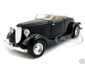 1934 FORD COUPE CONVT. BLACK 124 DIECAST MODEL CAR  