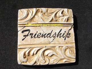 NEW DESIGN LATEX MOULD MOLD FRIENDSHIP WALL PLAQUE  