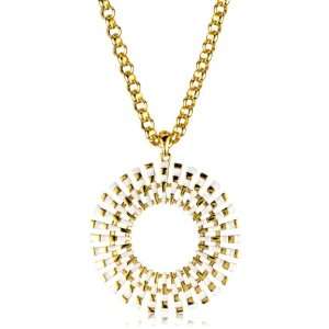  Trina Turk Sunburst Gold And White Necklace Jewelry