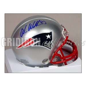 Wes Welker Autographed Mini Helmet   Replica