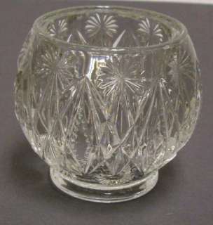 Avon Collectible Heavy Clear Glass Candle Holder  