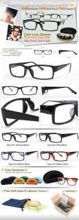 ililily New Eyeglass Black Rim Designer Clear Lens glasses frames FREE 