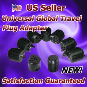 Global travel safety Plug Adapter Black 150 Countries  