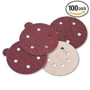   Discs, 5 Inch by No Dust Holes Single Discs with Tabs, 100E Grit, 100