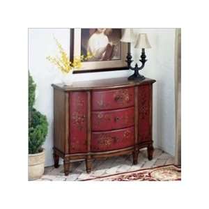 Butler Decorative Red Hand Painted Console Table