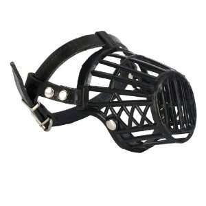   Basket Cage Adjustable Pet Dog Muzzle Black Size 1