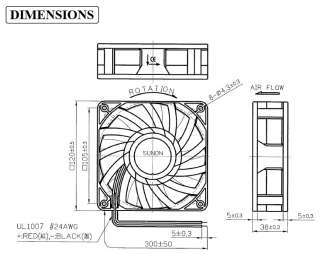 LOT CASE OF 10 NEW SUNON 120mm PC 4000 RPM COOLING FANS  