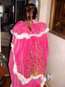   VINTAGE 1960S ORNATE QUEEN HALLOWEEN/THEATER COSTUME OLD CAPE & DRESS