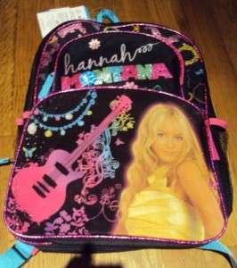 Disney Hannah Montana Black pink trim school backpack  