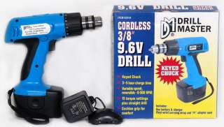 Drill Master Cordless 3/8 9.6V Drill w/ Keyed Chuck  
