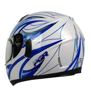   Blue Dual Visor Motorcycle Full Face Helmet DOT APPROVED ~ S  