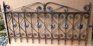   iron window gate measurements 41½ long 20¼ high overall 22 high