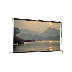   Auditorium Manual Wall Screen with Matte White Fabric Electronics