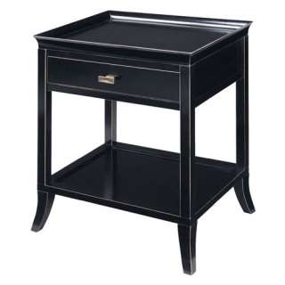 Modern NIGHTSTAND Tray BLACK HOLLYWOOD Bar END TABLE  