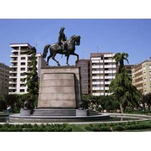  Equestrian Statue in Main Square, Logrono, La Rioja, Spain 