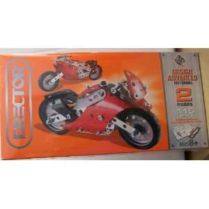  Erector Set Flexible Design Advanced Motorbike 2 Models 