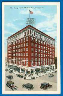 The Kemp Hotel, Wichita Falls, Texas   Early Postcard  