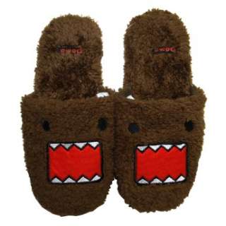 Domo Kun Face Furry Mens Slippers  