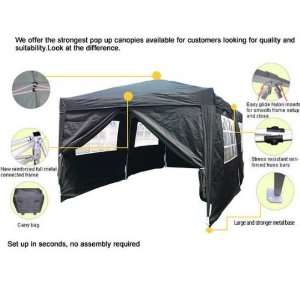uk stock black 6m3m fully enclosed easy set up gazebo/marquee/canopy 