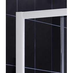 INFINITY 60x58 Clear Glass Brushed Nickel Bathtub Door  