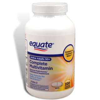 Complete Multivitamin Active Adults 220 Tablets, Equate  