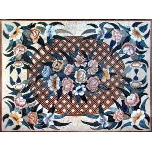   60x80 Flower Marble Mosaic Rug Art Tile Floor Decor 