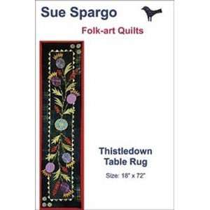    Sue Spargo Patterns Thistle Down Table Rug 18X72