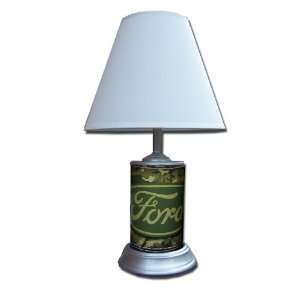  Ford Logo Camo 18 Tall Table Lamp with white satin shade 