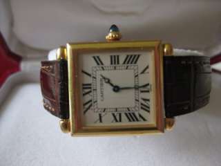 Cartier Tank Obus Unisex model 18K Yellow Gold Rare  