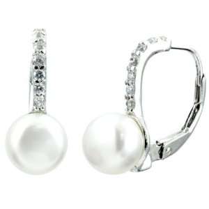    Sidras Freshwater Button Pearl Leverback Fashion Earrings Jewelry