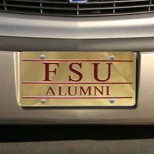 com Florida State Seminoles (FSU) Alumni Gold Mirrored License Plate 