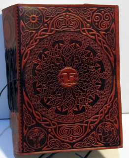   Lleu/Arianrhod by Jen Delyth Handmade Leather Celtic Journal 5 x 7 in