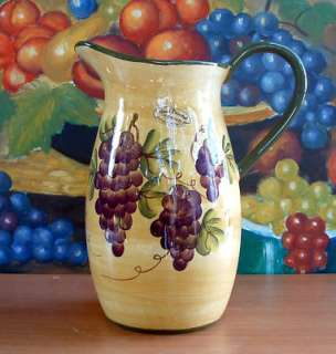 Tuscan grape wine pitcher juice/punch kitchen Tuscany  