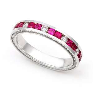   and Ruby Wedding Band Ring (G H/SI, 1/3 ct.), 9 Juno Jewelry Jewelry