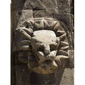 Gargoyles on the Temple of Quetzalcoati, North of Mexico City, Mexico 