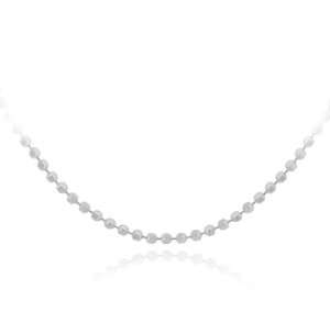   Silver 180 Gauge Diamond Cut Shot Bead Chain Necklace, 30 Jewelry