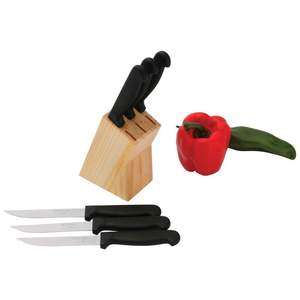 Pc Steak Knives in Wood Block *Brand New Knife Set  