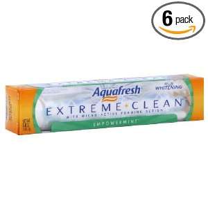  Aquafresh Extreme Clean Empowermint 5.6 Ounces (Pack of 6 