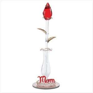  Moms Glass Red Rose New