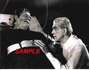 BORIS KARLOFF DR. HOUSE OF FRANKENSTEIN LAB COAT PHOTO  