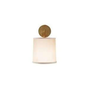Barbara Barry French Cuff Sconce in Soft Brass with Silk Shade by 