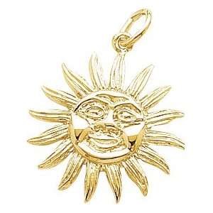  Rembrandt Charms Sun Charm, Gold Plated Silver Jewelry
