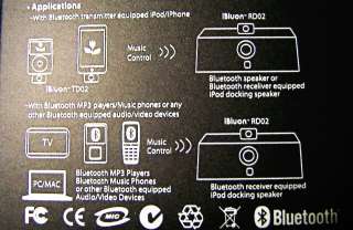 BT RD02 Bluetooth Audio Receiver iPhone Docking Speaker  