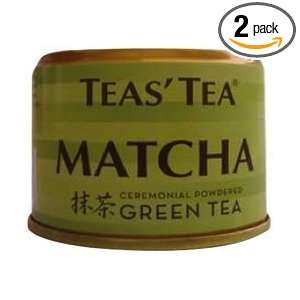 Teas Tea Matcha Ceremonial Powdered Green Tea, 20 Gram Cans (Pack of 