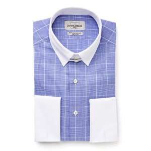 Blue Windows Collared Shirt with White CuffsMilano collar DD F10 30 1 