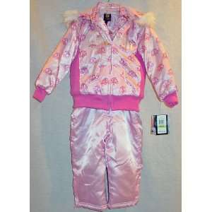  Dereon Pink Polish Toddler Girls Snowsuit / Jacket / Coat 