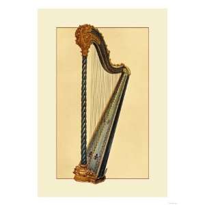  Pedal Harp Giclee Poster Print, 12x16
