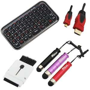  Wireless Mini Keyboard + 3 Stylus with 3.5mm Plug + 15FT Micro HDMI 
