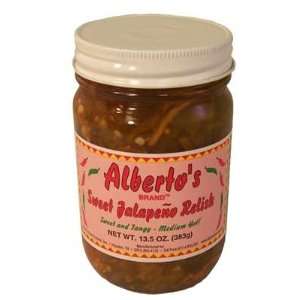 Albertos Sweet Jalapeno Relish   Medium 12.5 Oz  Grocery 