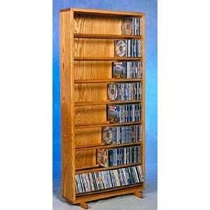   Wood Shed Solid Oak Dowel Space Saver CD Rack TWS 806 24 Home